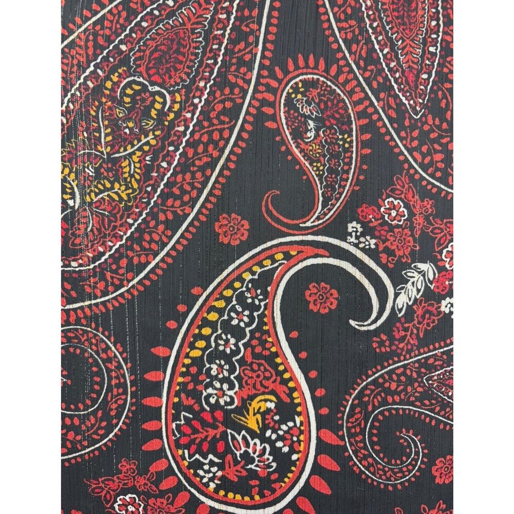 Women’s Daniel Rainn Small Black & Red Paisley Blouse - Picture 4 of 6